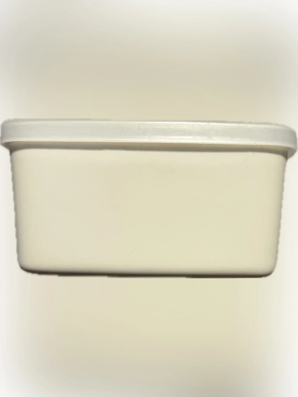 Vintage Tupperware Rectangle Container With Lid in Almond Modular Storage